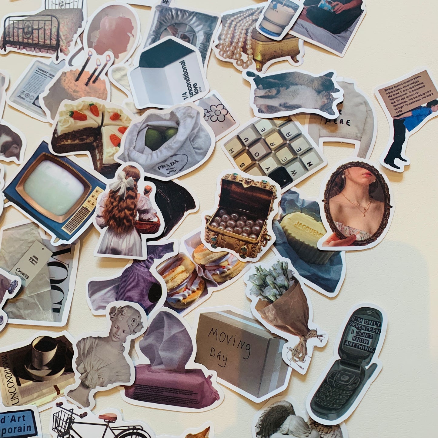 Fashion Theme Waterproof PVC Stickers 50 Pieces