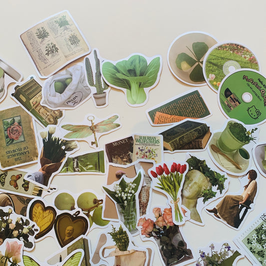 Fashion Theme Waterproof PVC Stickers 50 Pieces