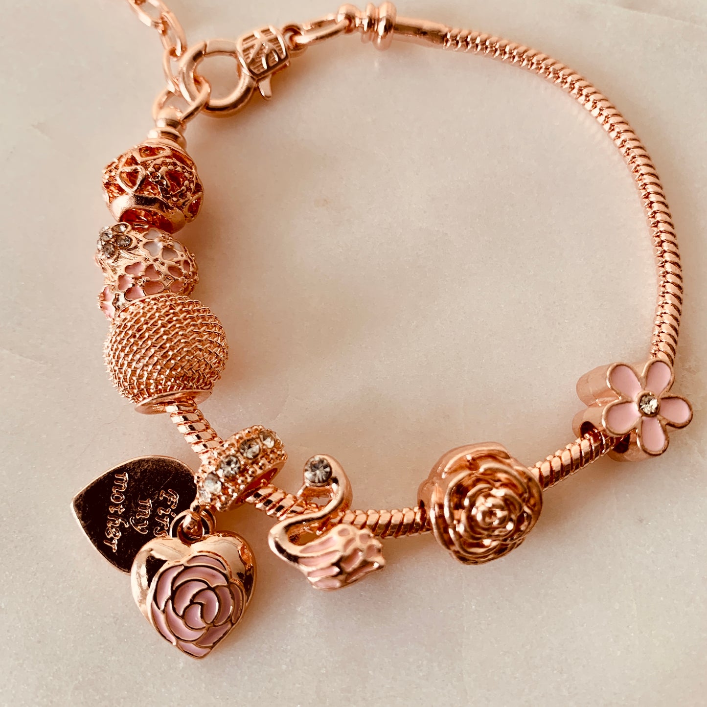 First My Mother Roses Flower Bracelet Gift for Mom