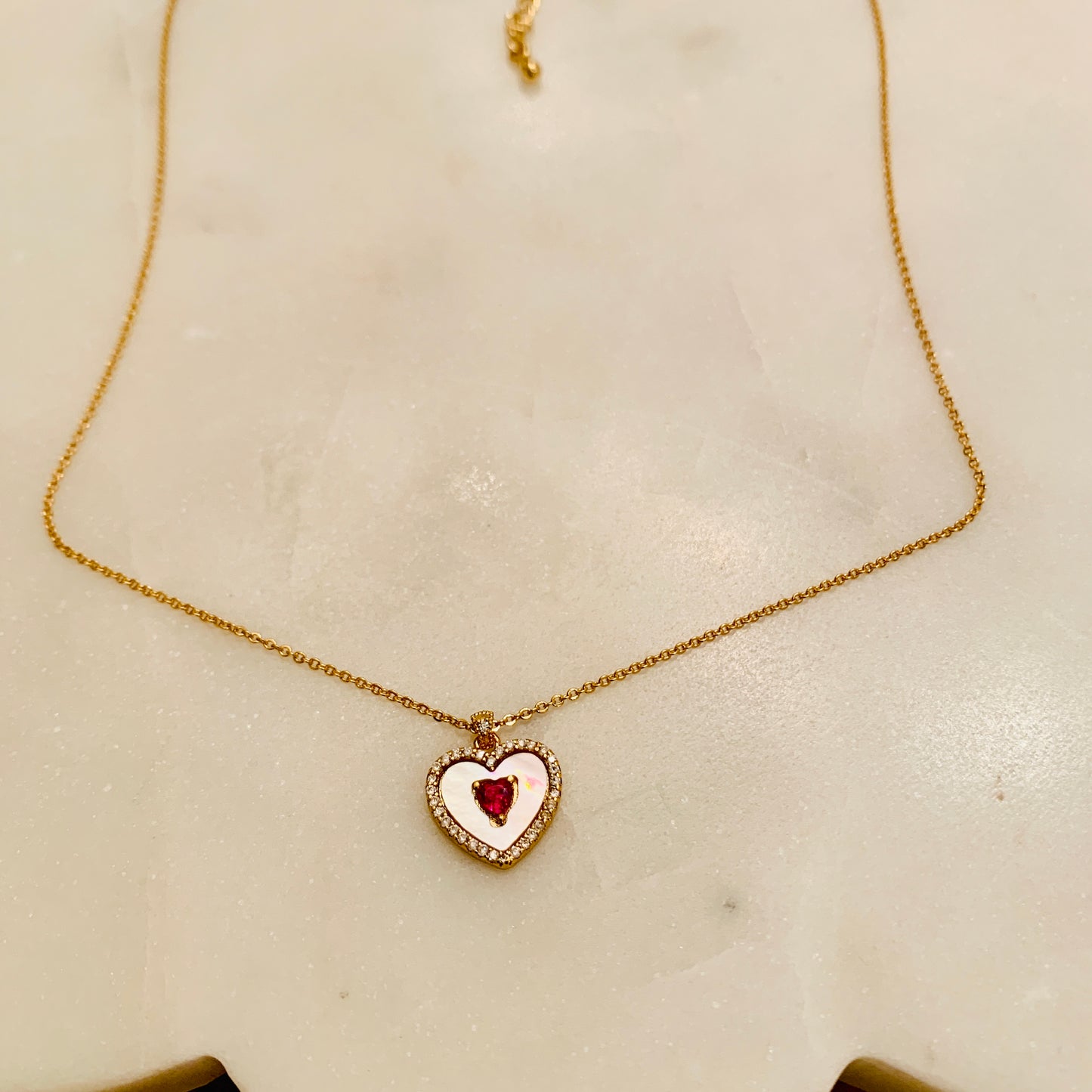 Love Heart Gold Plated Necklace