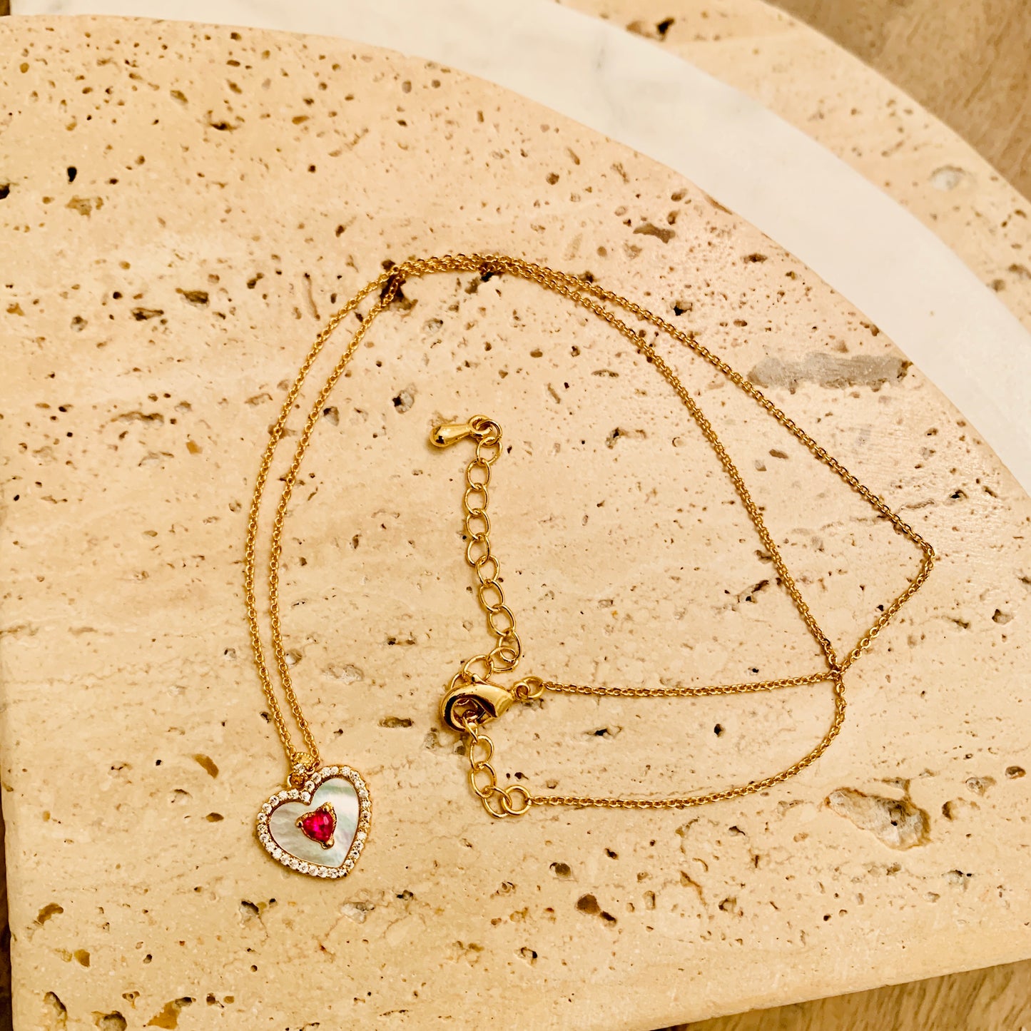 Love Heart Gold Plated Necklace