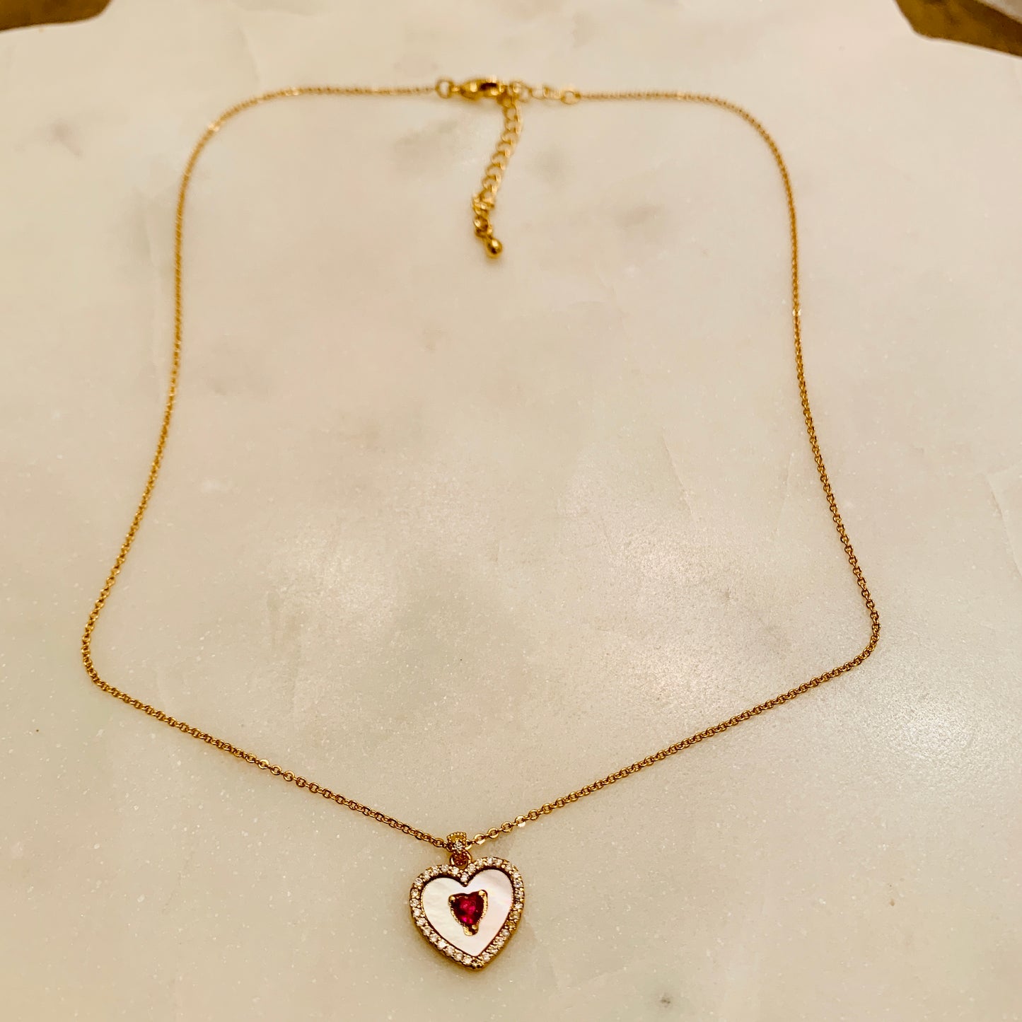 Love Heart Gold Plated Necklace