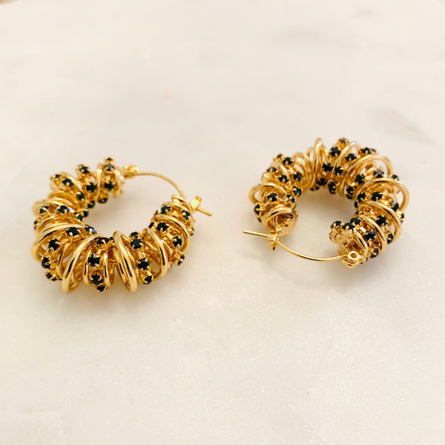 Catch Me If You Can Gemstone Gold Plated Earrings