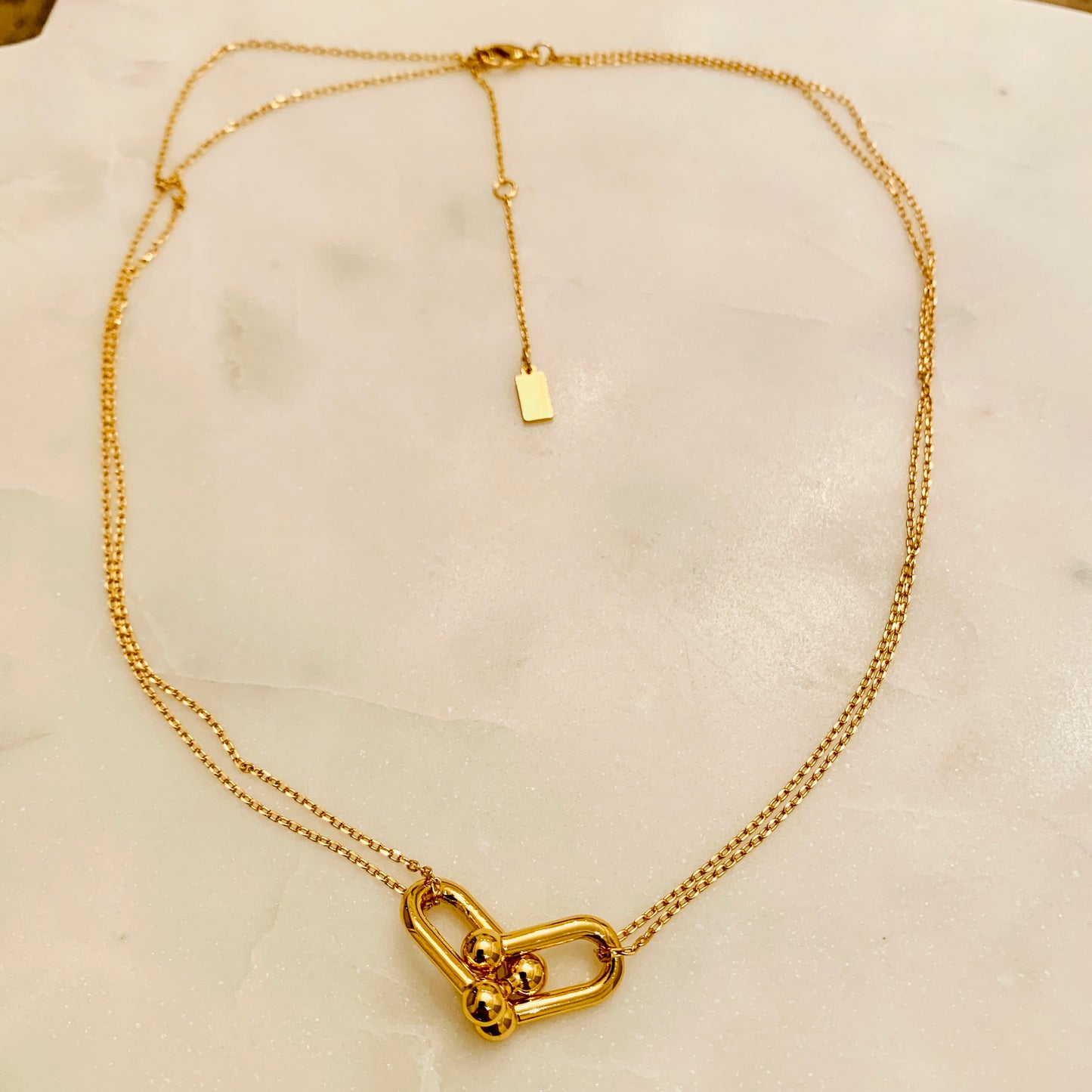 Locked in Love Gold Plated Necklace